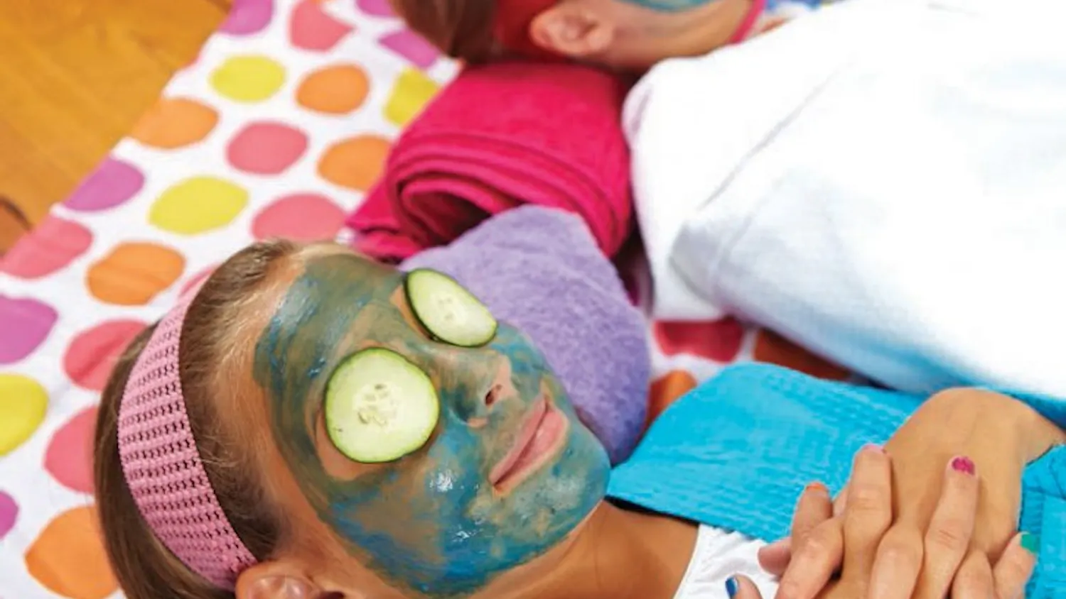 Have guests paint each other's faces with a homemade facial mask - then relax with some cooling cucumber slices resting on guests' eyes. (Ronnie Andren/FamilyFun Magazine/MCT)