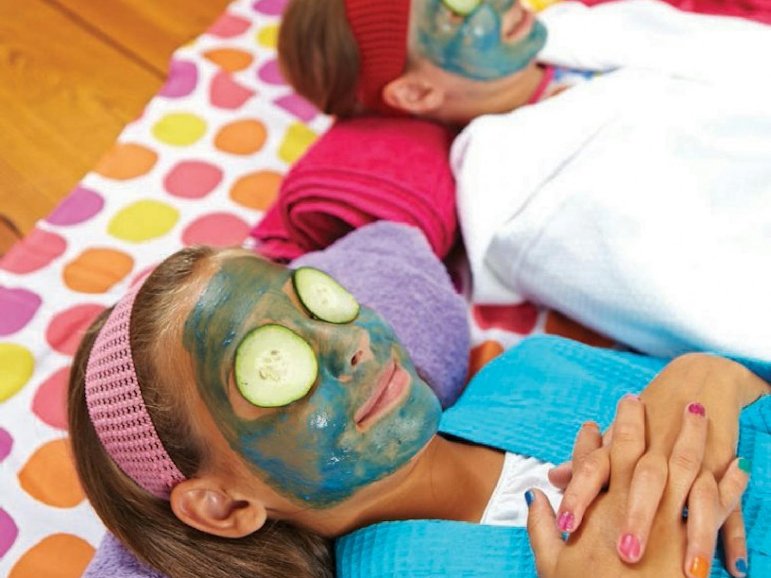 Have guests paint each other's faces with a homemade facial mask - then relax with some cooling cucumber slices resting on guests' eyes. (Ronnie Andren/FamilyFun Magazine/MCT)