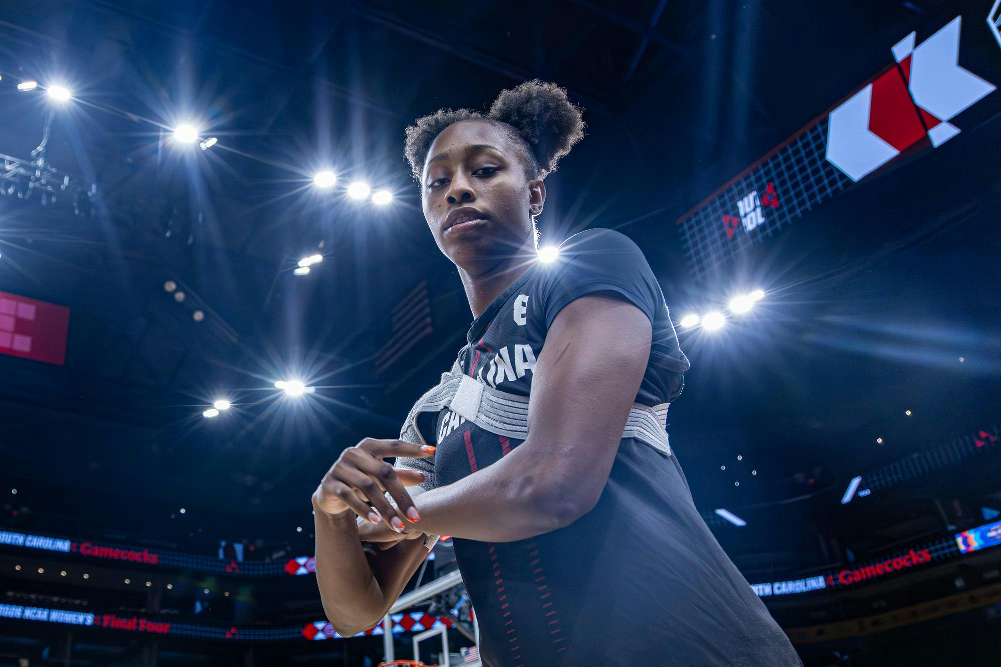 South Carolina women's basketball talked to the media Thursday in Phoenix, Arizona, ahead of its Final Four matchup with Connecticut. The team elaborated on its approach to right its wrongs from last season's national championship.