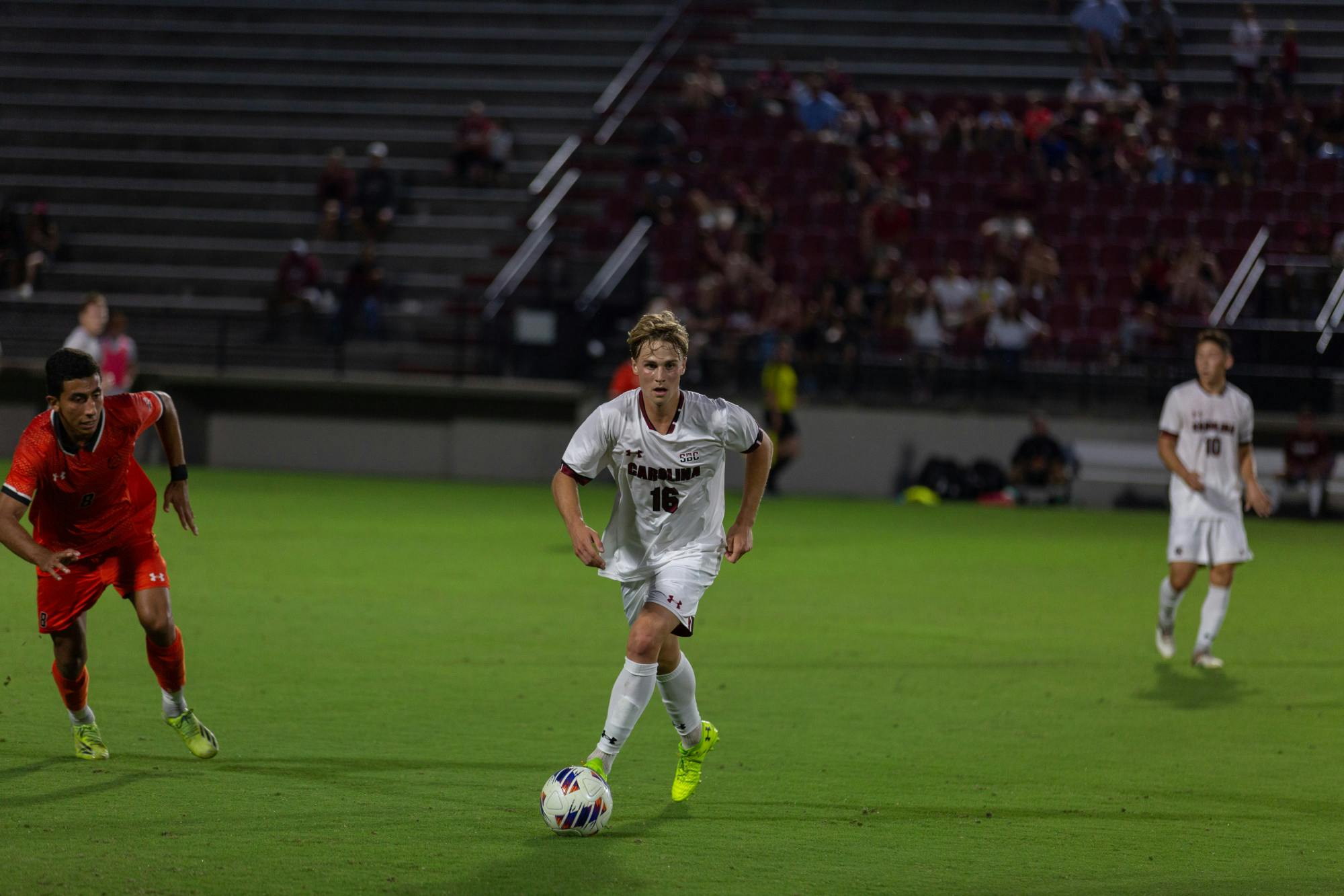 The South Carolina men's soccer team used a strong first half and defensive effort to shutout Campbell 1-0 on Saturday, Sept. 17.&nbsp;
