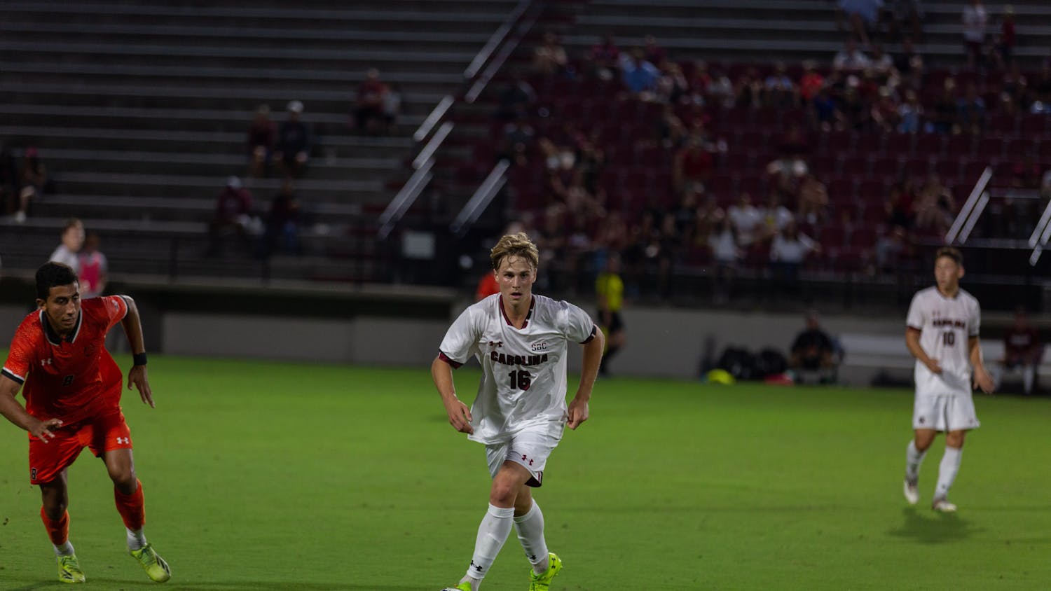 The South Carolina men's soccer team used a strong first half and defensive effort to shutout Campbell 1-0 on Saturday, Sept. 17.&nbsp;