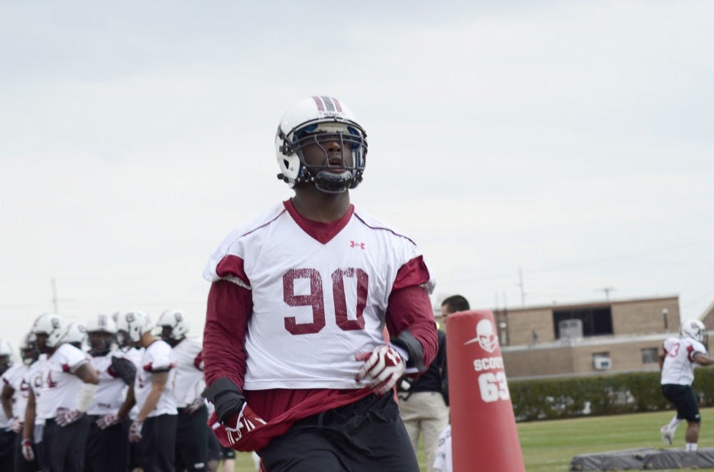 	Redshirt junior defensive end Chaz Sutton recorded 25 tackles last season, including five sacks and two forced fumbles, as he split playing time with former Gamecock Devin Taylor.
