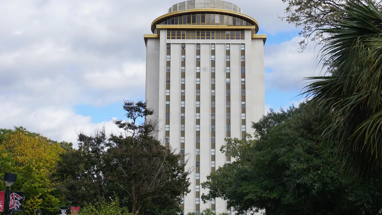 Capstone House residence hall located at Barnwell Street on Oct. 30, 2025. Capstone was the first honors residence hall built on the university in 1967 and currently is home to 579 students.