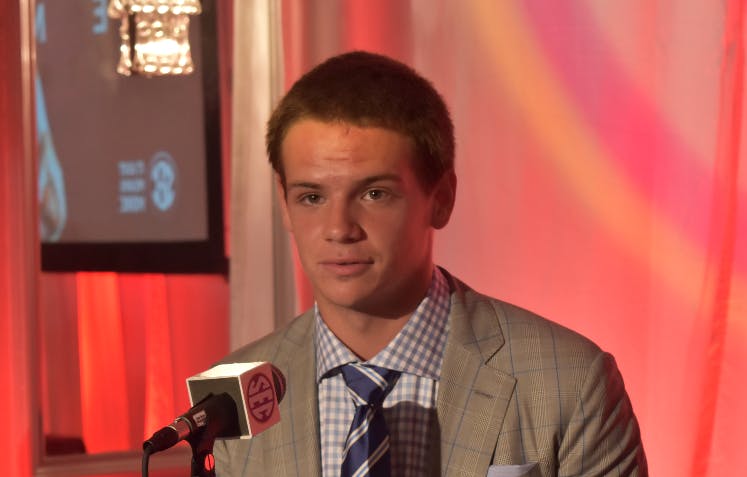 Jake Bentley at SEC Media Days.