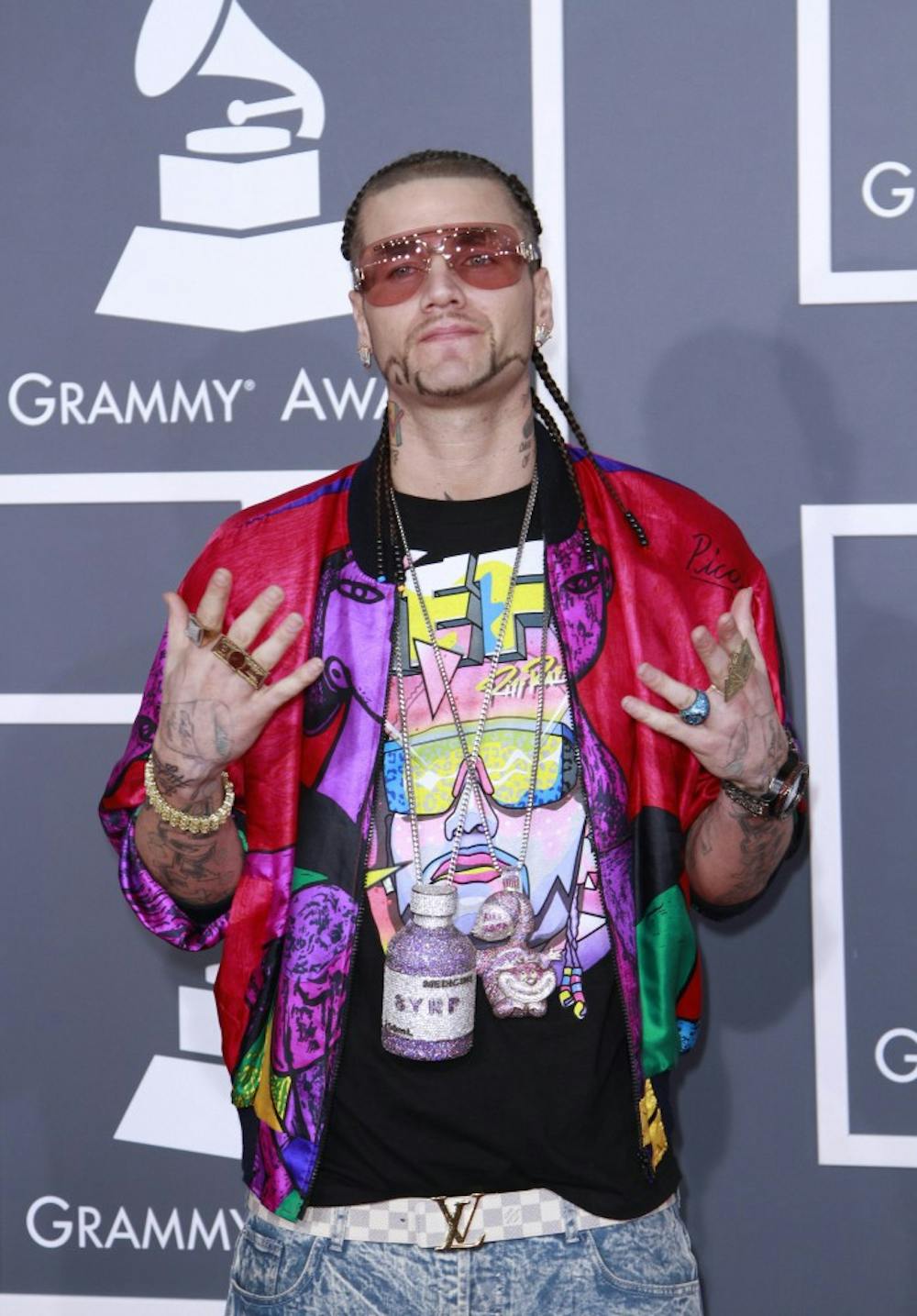 Riff Raff arrives for the 55th Annual Grammy Awards at Staples Center in Los Angeles, California, on Sunday, February 10, 2013. (Kirk McKoy/Los Angeles Times/MCT)