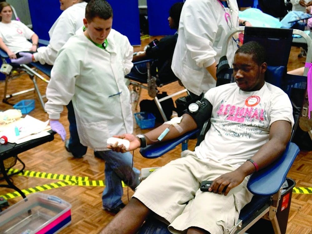 USC students, faculty and community members — 3,655 in all — give blood last week, winning the annual blood drive.