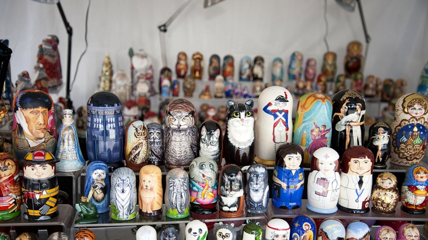 Ceramic souvenirs are displayed at the 30th annual Greek Festival in Columbia in 2016.