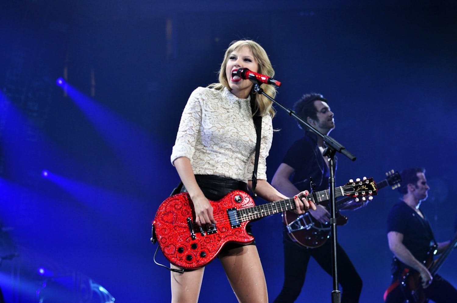 	Swift opened the show to screaming fans with &#8220;State of Grace&#8221; off her new album, &#8220;Red.&#8221;