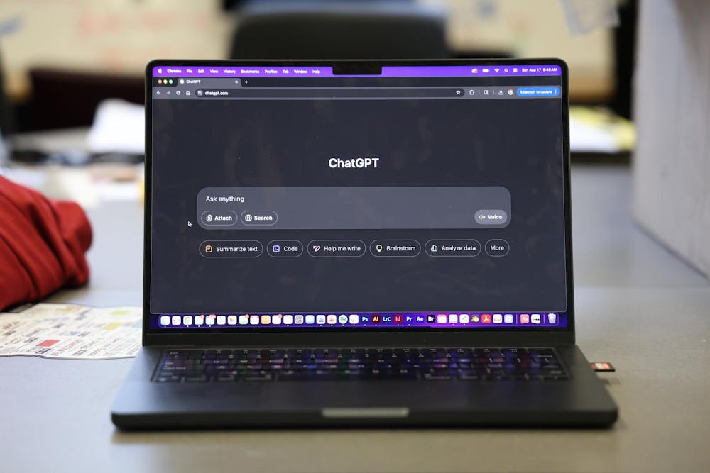 <p>A computer displays the chat box for ChatGPT. USC entered into a $1.5 million deal with OpenAI to allow students EDU access to the service.</p>