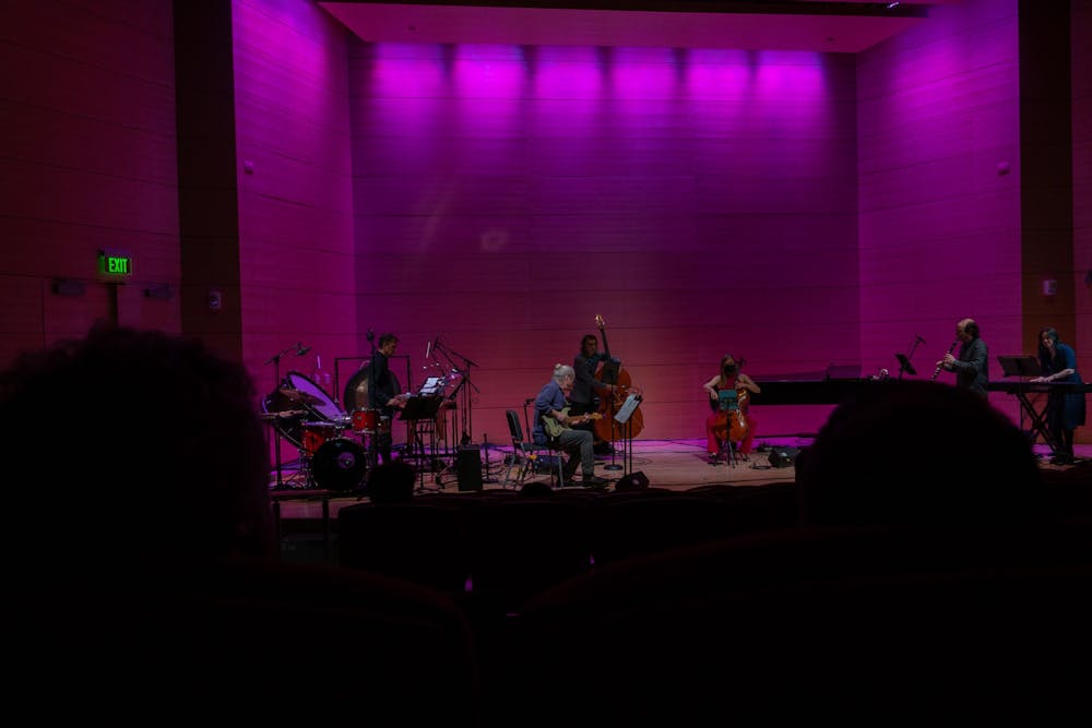 <p>The Bang on Can Allstars perform a variety of compositions during their Darla Moore Performance Hall show on Thursday, March 24, 2022. The music group brought their innovative contemporary music to close this season of the USC Southern Exposure.</p>