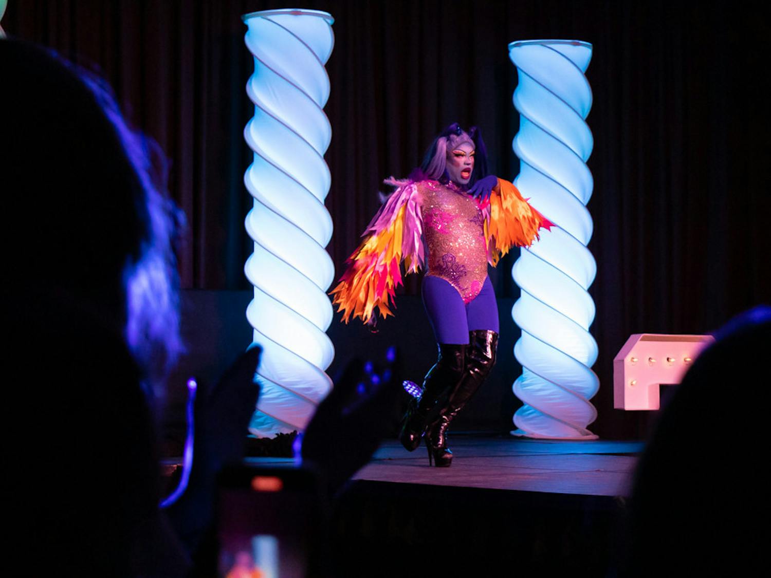 The 25th annual Birdcage drag show took place on April 12, 2023, in Russell House. The event was interrupted by a fire alarm but resumed after the building was cleared.