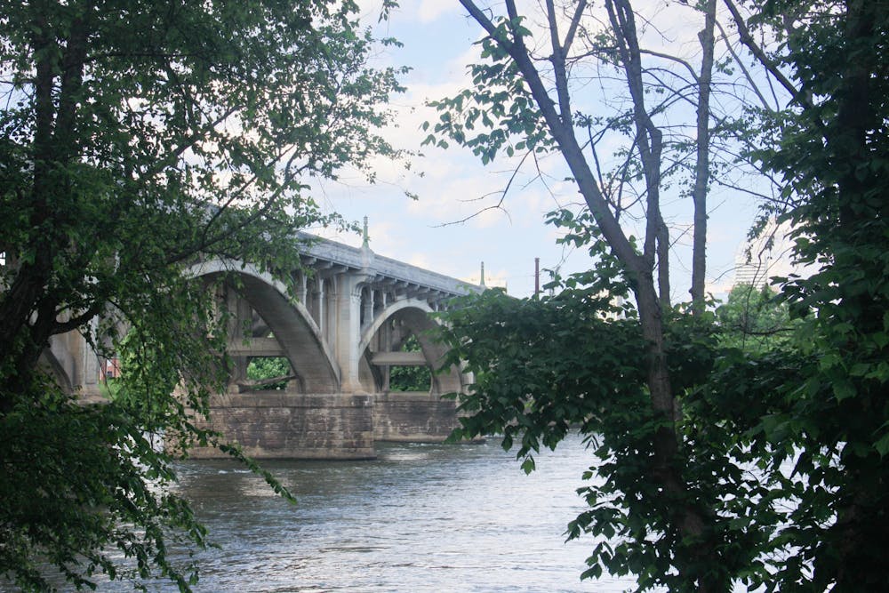 <p>The Gervais Street Bridge crossing the Congaree River on May 27, 2022. The bridge stands right next to West Columbia Riverwalk Park.</p>