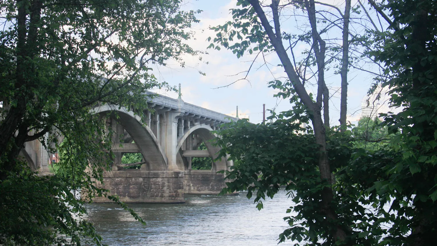 The Gervais Street Bridge crossing the Congaree River on May 27, 2022. The bridge stands right next to West Columbia Riverwalk Park.