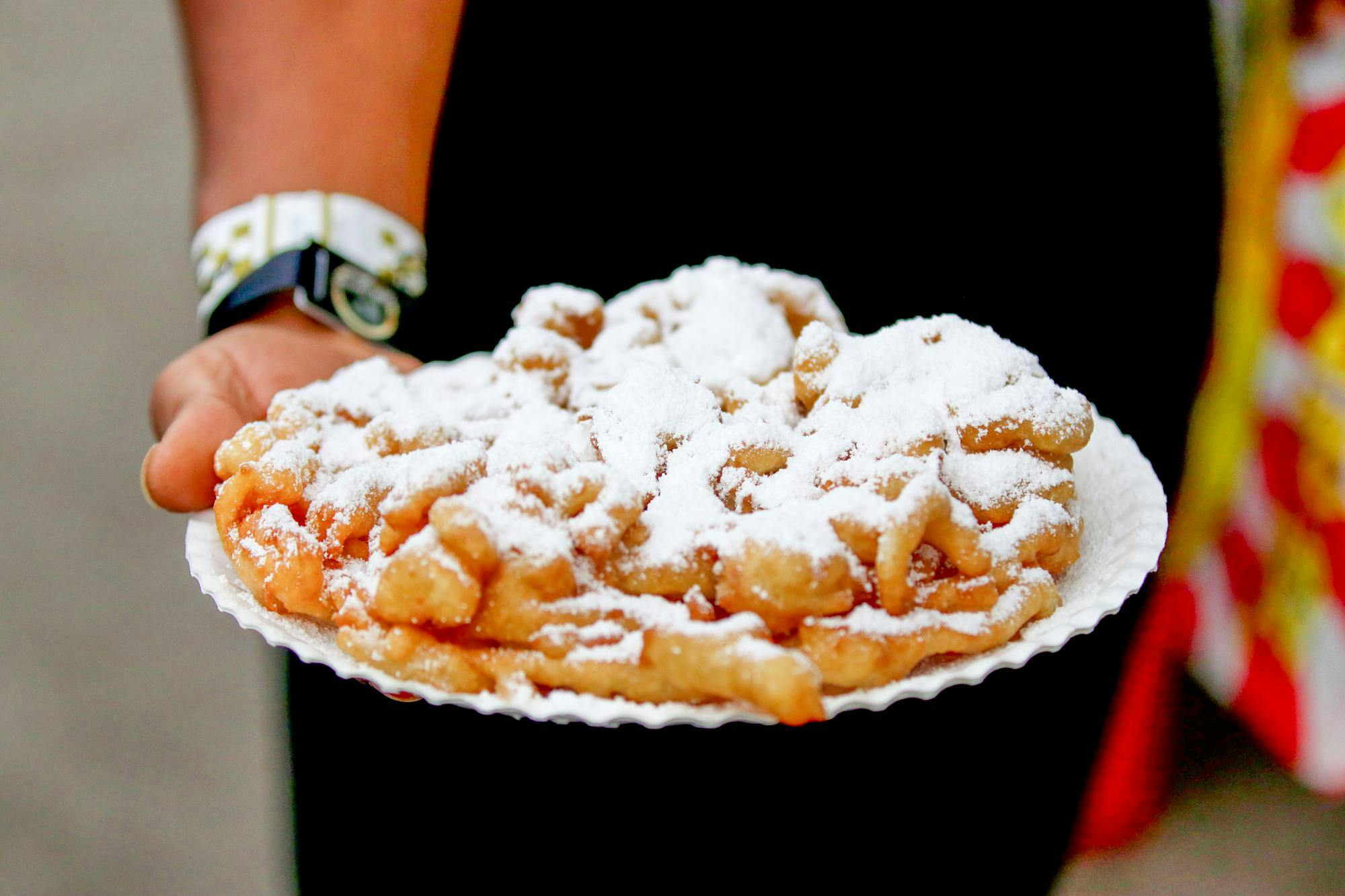 A funnel cake from one of the food vendors at the South Carolina State Fair on Oct. 10, 2025. The fair has over 90 different food stands that serve a variety of traditional and non-traditional fair cuisine.