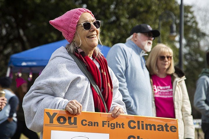 Cathy Cob, Teacher
Cathy Cobb is a teacher from Aiken, South Carolina. She drove to the march and held up her sign, which advocated for climate change. Climate change was a topic brought up during the march.