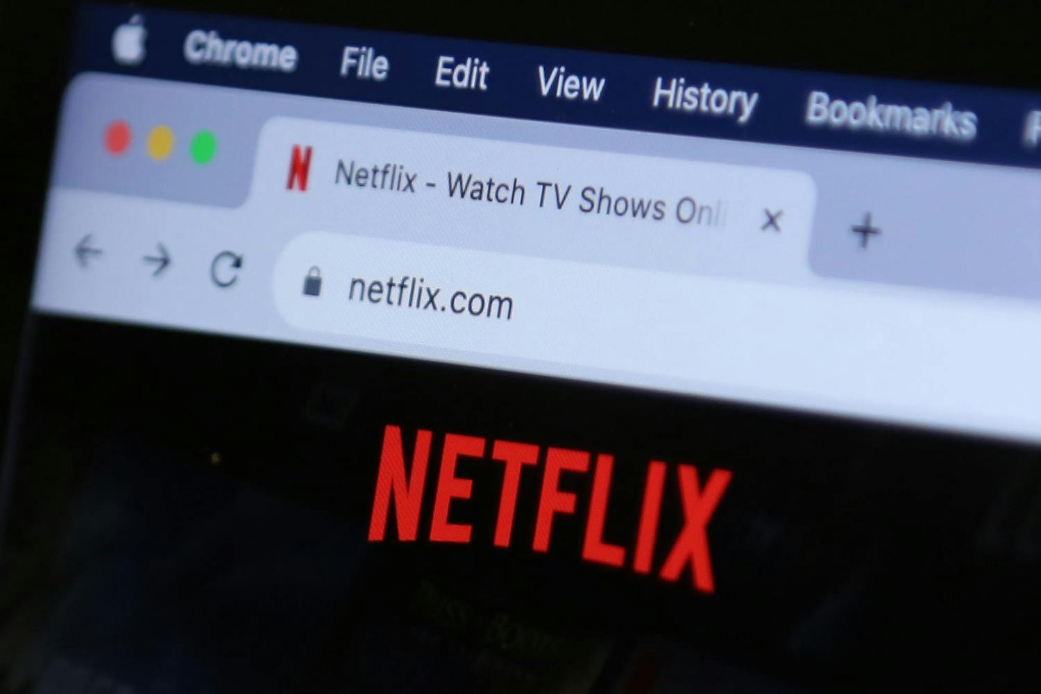 A photo illustration of a computer screen showing a tab open for Netflix on Oct. 5, 2023. Sex Education, a Netflix original show, premiered its final 鶹С򽴫ý on Sept. 21.