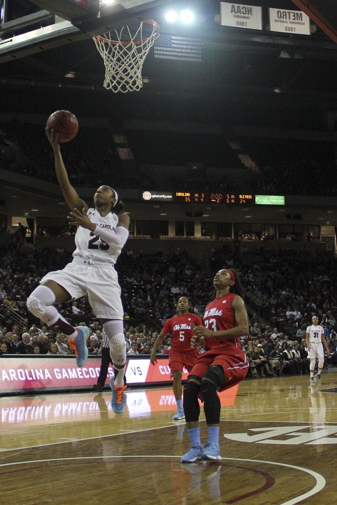 The Lady Gamecocks take home another win, beating Ole Miss 81-62.