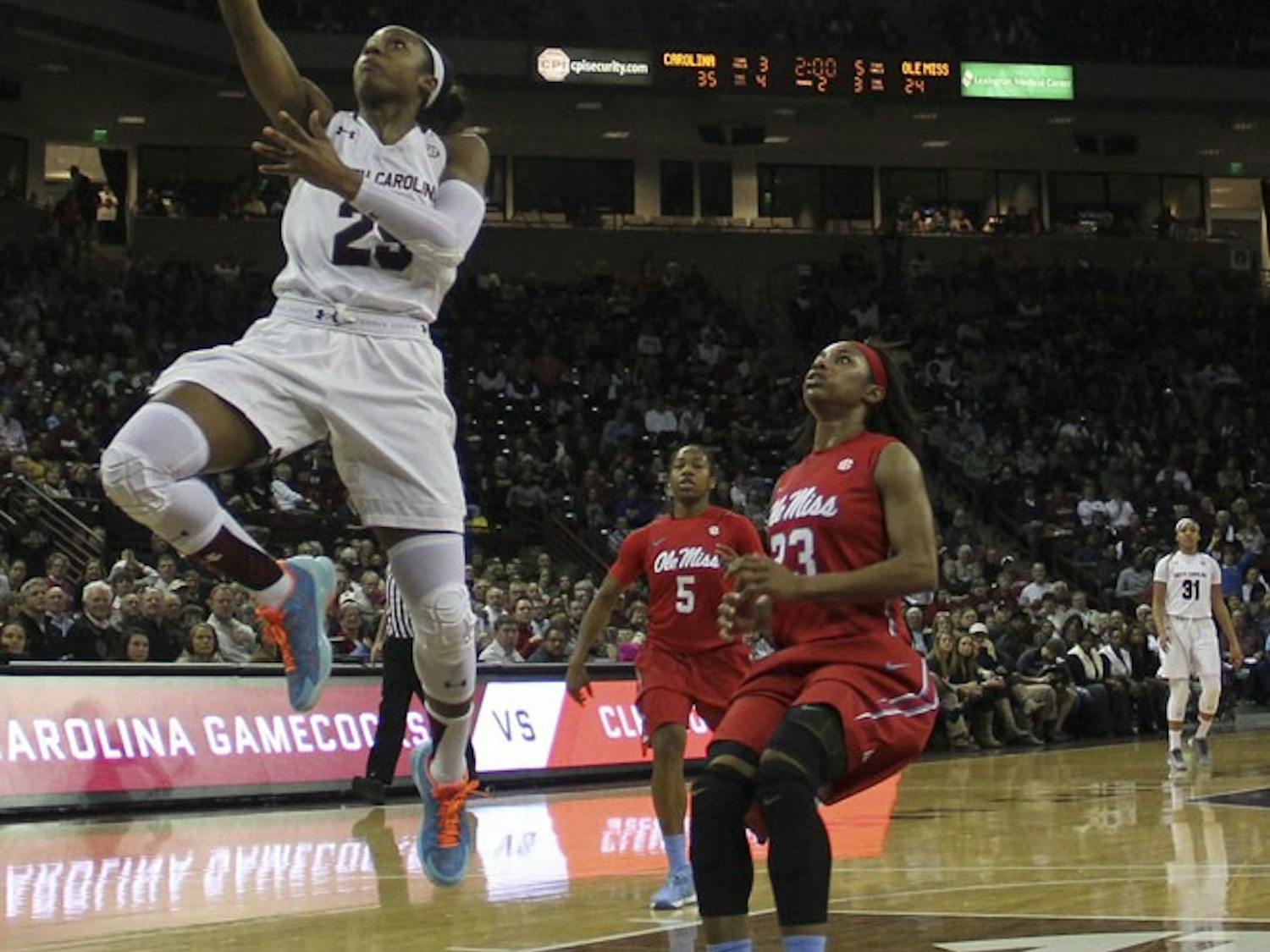 The Lady Gamecocks take home another win, beating Ole Miss 81-62.