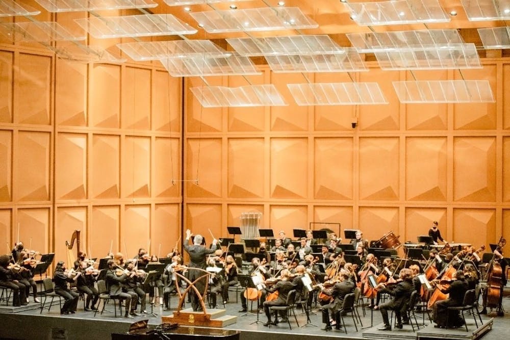 <p>Scott Weiss conducts the USC Symphony Orchestra in a concert from a previous season. "The Planets" will premiere on Sept. 22 at 7:30 p.m. at the Koger Center.</p>