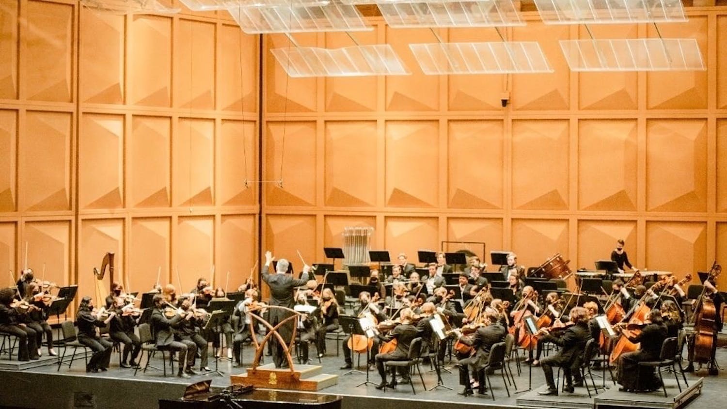 Scott Weiss conducts the USC Symphony Orchestra in a concert from a previous season. "The Planets" will premiere on Sept. 22 at 7:30 p.m. at the Koger Center.