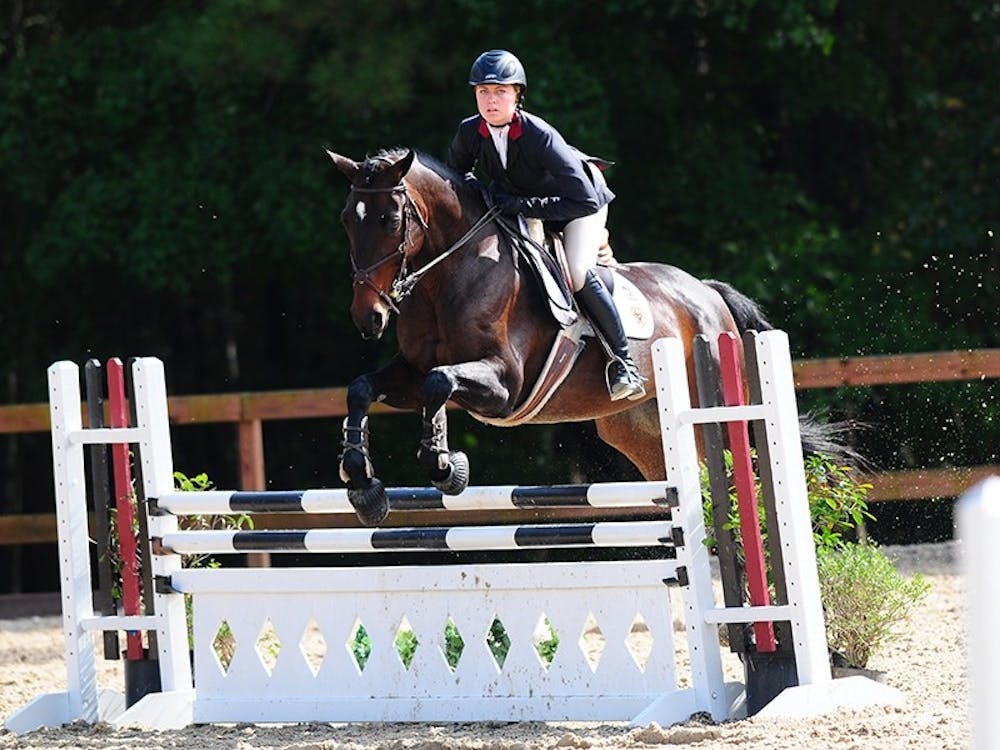 Sophomore Katherine Schmidt said she didn’t decide to pursue an equestrian career until her senior year of high school.
