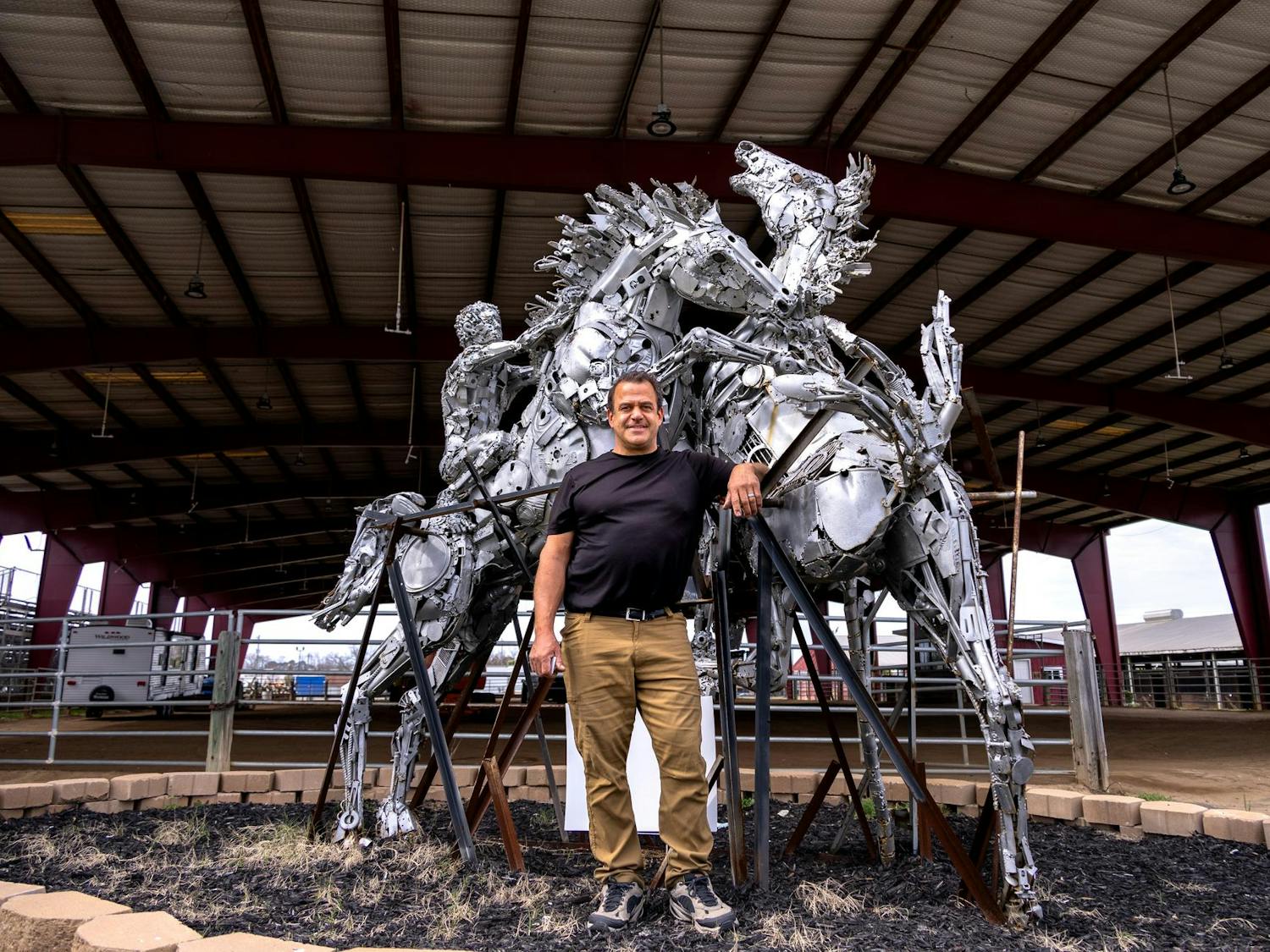 Local artist Thomas Humphries has been creating sculptures out of repurposed items since college. The medium has allowed Humphries to express passion through welding found materials into art, he said. Humphries' work can be found at the Riverbanks Zoo and Garden, South Carolina State Fairgrounds, West Columbia Riverwalk and other spaces throughout Columbia.