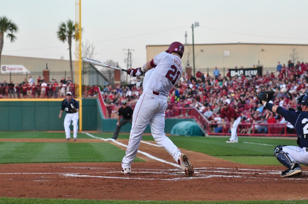 	<p>Sophomore catcher Grayson Greiner notched two hits and two <span class="caps">RBI</span> to help lead South Carolina to the 9-5 win. The team will travel to face Furman Wednesday night.</p>
