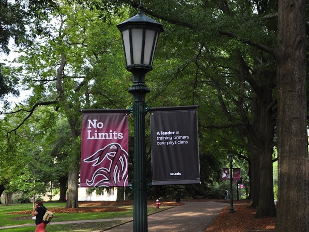 Banners lining the Horseshoe mark the debut of USC’s new marketing campaign.