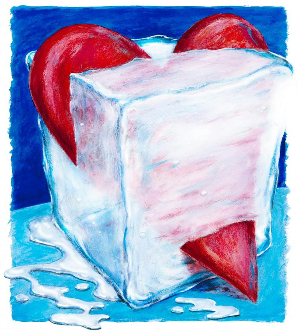 300 dpi Eddie Thomas illustration related to cold weather in February and Valentine's Day. (Minneapolis Star Tribune/MCT)