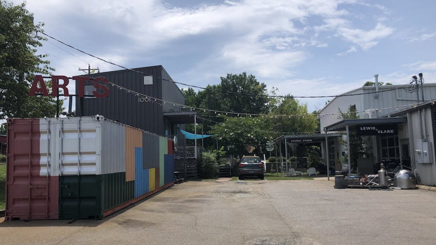 FILE—A photo of three art studios on the corner of Huger and Pendleton Street on June 21, 2021. The three art studios share the goal of providing an art district to the Vista.
