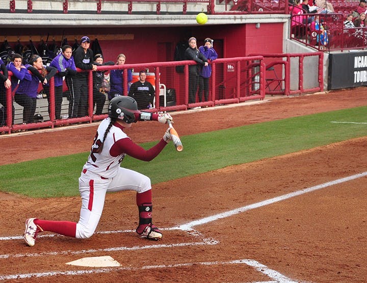 South Carolina junior outfielder Alaynie Page leads the Gamecocks in batting average (.514), home runs (6) and RBIs (19). 