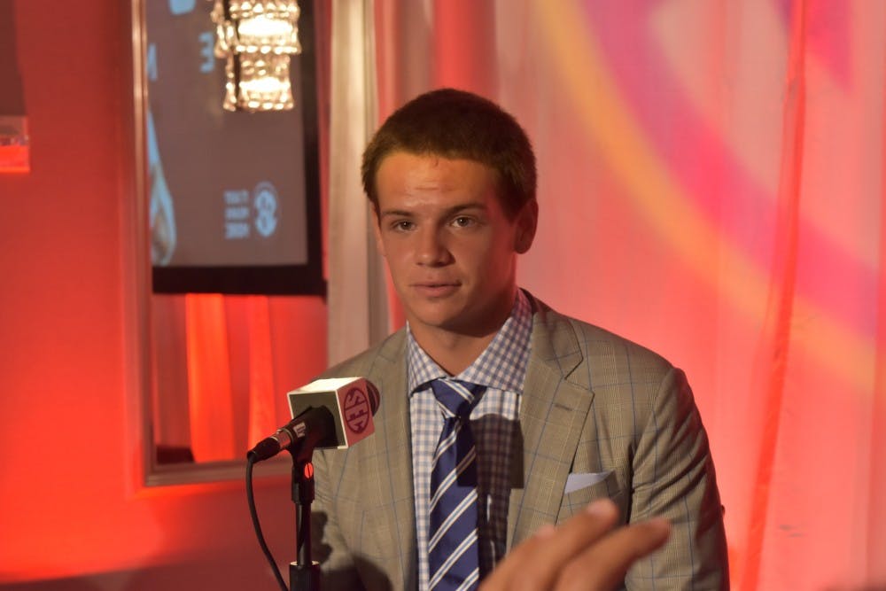 Jake Bentley at SEC Media Days.