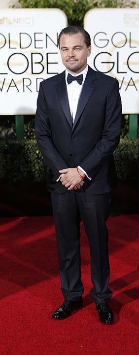 Leonardo DiCaprio arrives at the 73rd Annual Golden Globe Awards show at the Beverly Hilton Hotel in Beverly Hills, Calif., on Sunday, Jan. 10, 2016. (Wally Skalij/Los Angeles Times/TNS)