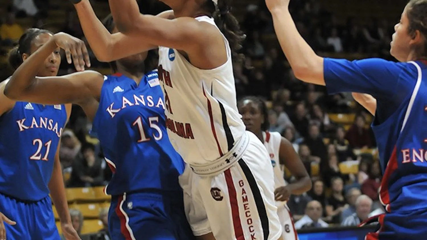 The women’s basketball team fell 75-69 to Kansas.