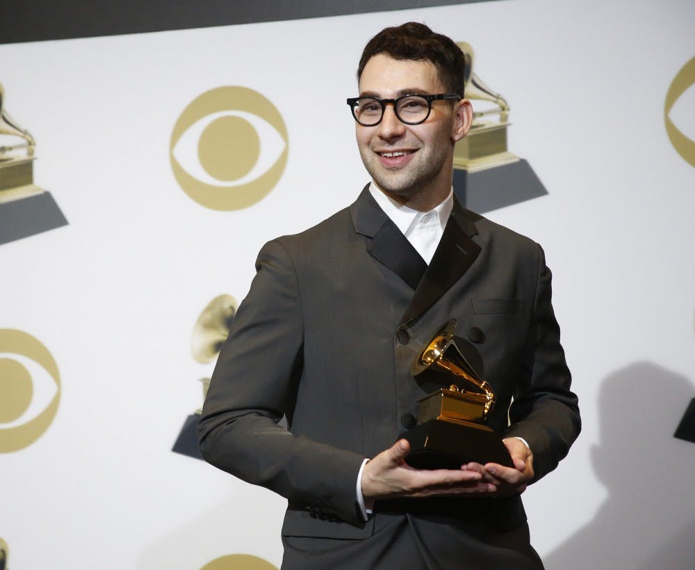 Jack Antonoff backstage during the 61st Grammy Awards at Staples Center in Los Angeles on Sunday, Feb. 10, 2019. (Taylor Arthur/Los Angeles Times/TNS)