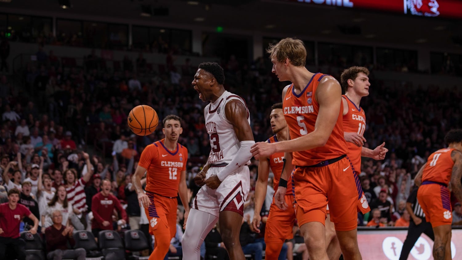 South Carolina had an intense matchup with in-state rival Clemson on Friday Nov. 11, 2022. Senior guard Chico Carter secured the win for the Gamecocks with a buzzer beating shot to end the game. With the 60-58 win, South Carolina is now 2-0 in head coach Lamont Paris' first season.