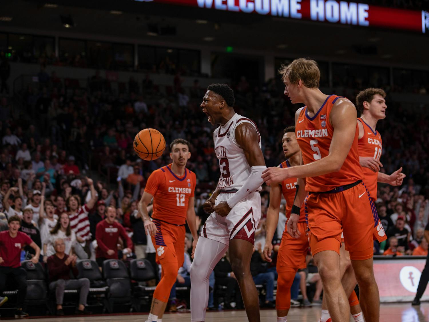 South Carolina had an intense matchup with in-state rival Clemson on Friday Nov. 11, 2022. Senior guard Chico Carter secured the win for the Gamecocks with a buzzer beating shot to end the game. With the 60-58 win, South Carolina is now 2-0 in head coach Lamont Paris' first season.