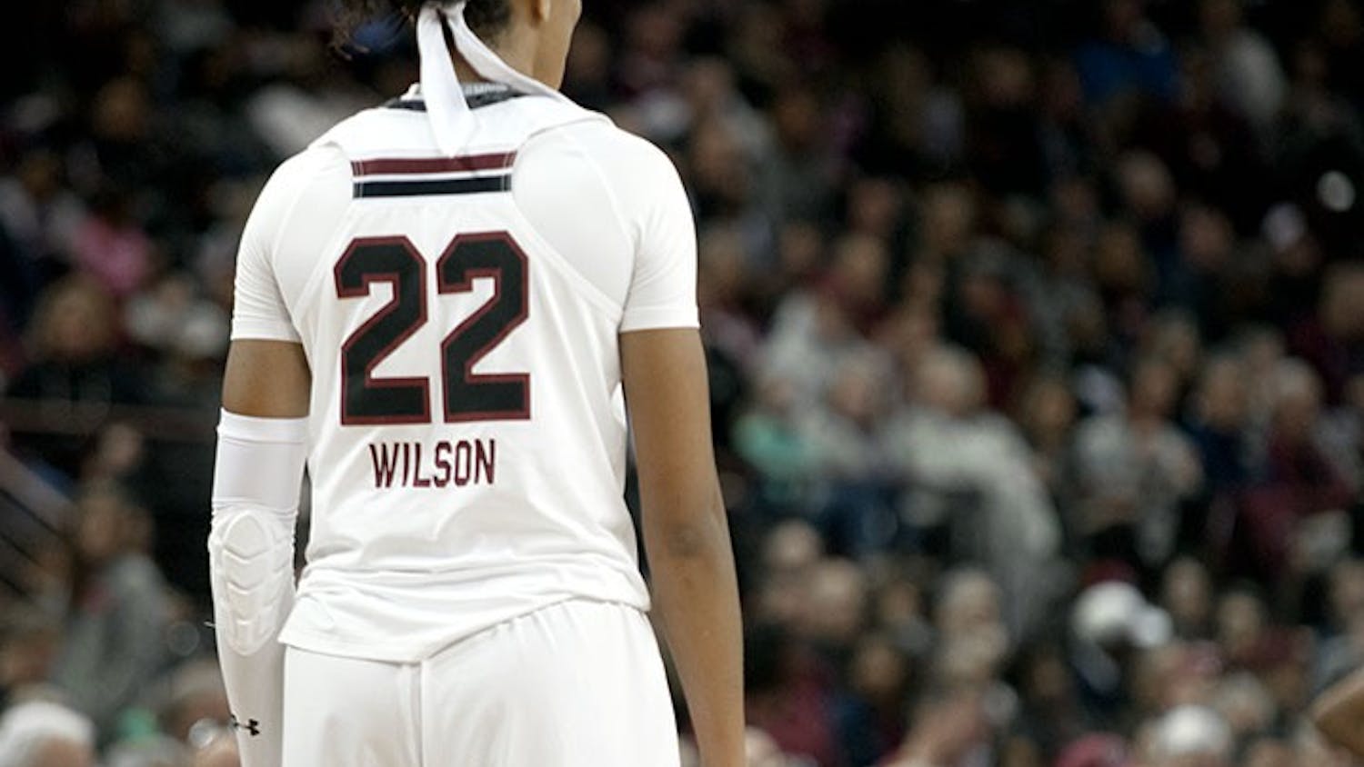 FILE—Sophomore forward A'ja Wilson during a game in 2016, Wilson, a star of the women's basketball team averaged a team-high 16.4 points per game.