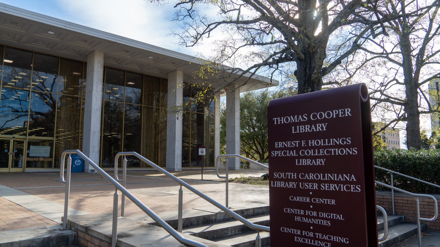 FILE— Exterior of the Thomas Cooper Library from January 13, 2022.