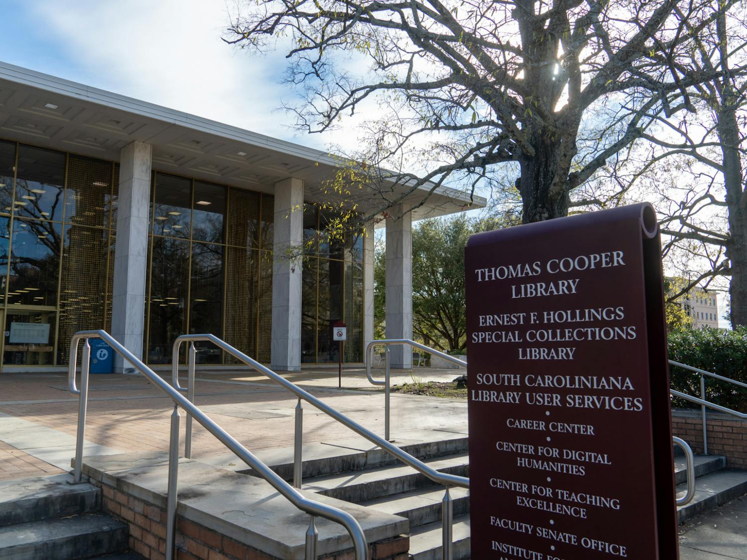 FILE—A photo of the exterior of the Thomas Cooper Library on January 13, 2022. Dean of Libraries David Banush began his first day as dean on Nov. 1, 2022.