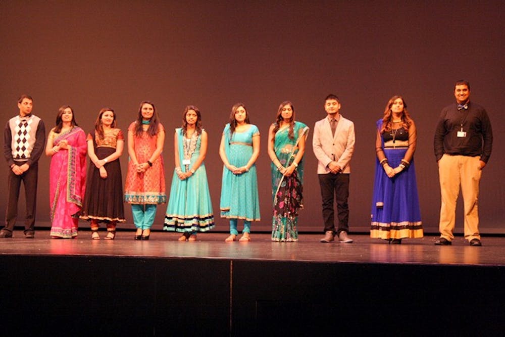 	<p>Left to right: Sai Patel, Laharee Parikh, Shreya Patel, Aesha Desai, Dhanika Patel, Pansi Patel, Hasita Patel, Vishal Champaneri, Evani Patel and Beraj Hira of the <span class="caps">ICE</span> exec board.</p>
