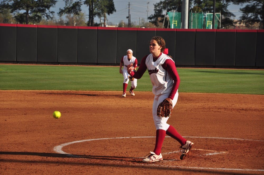 <p>South Carolina Sophomore pitcher Nickie Blue won 18 games in 2014 and recorded seven saves during her freshman season while being named to the SEC All-Freshman Team. </p>