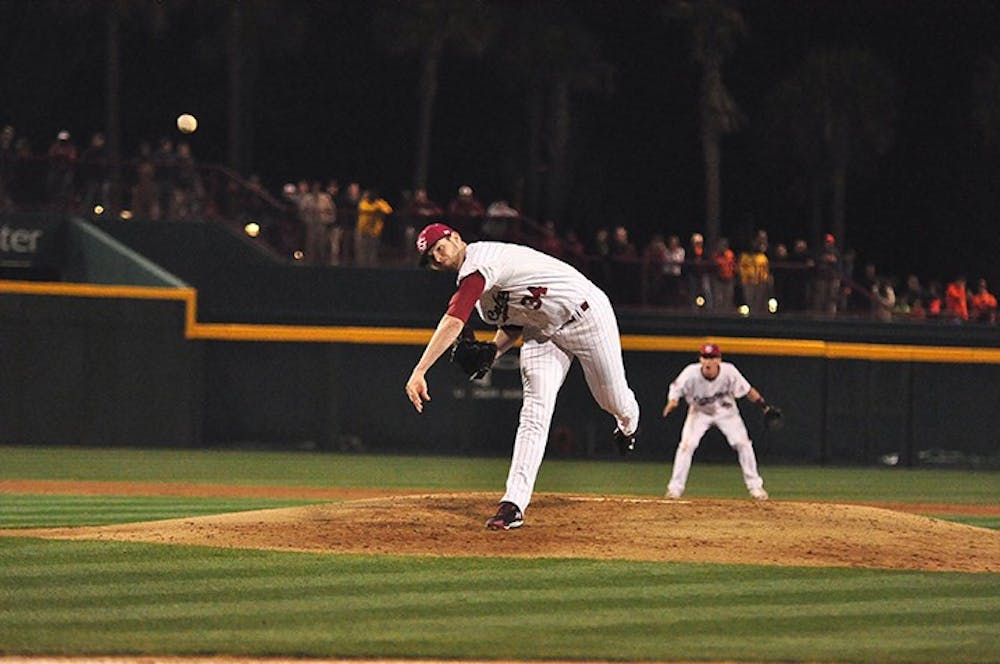 	<p>Junior starting pitcher Jordan Montgomery went seven-plus innings while striking out nine batters in South Carolina&#8217;s series-opening victory against Arkansas.</p>