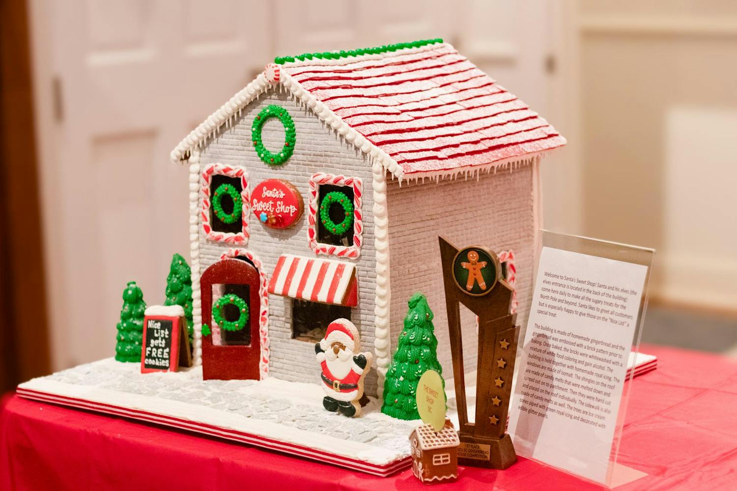 Santa's Sweet Shop won the judge's vote for first annual Gingerbread Contest and Exhibition presented by NoMa Warehouse and Davis Architecture. Seed Architecture was awarded second place as well as People’s Choice winner in the Gingerbread contest.