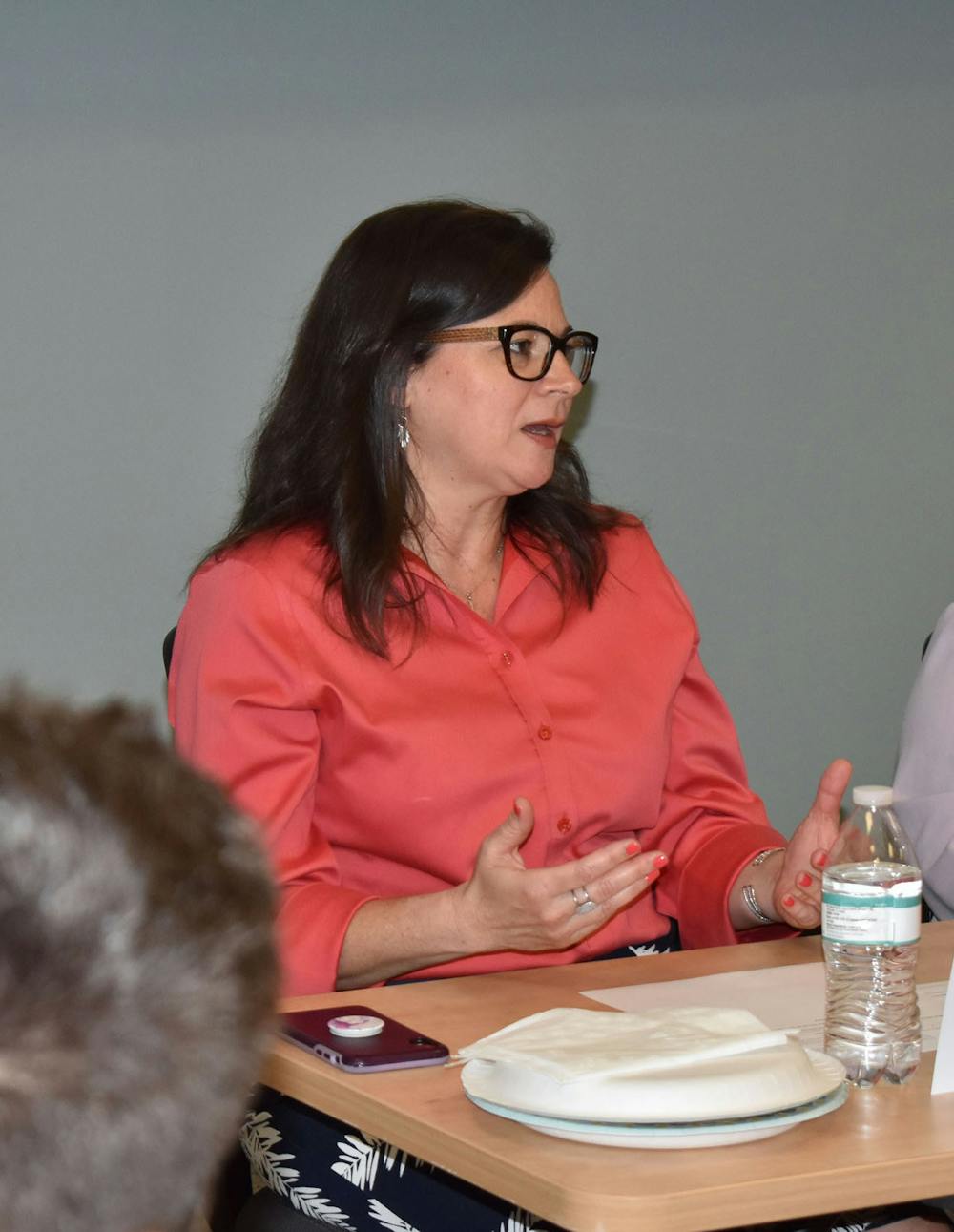 <p>Dawn Campbell, Ed.D., discusses her perspective on women in the workforce at the Career Center of Thomas Cooper Library on March 30, 2023. Campbell is the undergraduate director of the Department of Women's and Gender Studies at USC.&nbsp;</p>