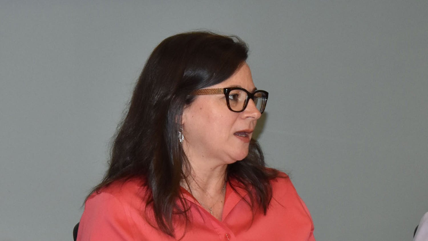 Dawn Campbell, Ed.D., discusses her perspective on women in the workforce at the Career Center of Thomas Cooper Library on March 30, 2023. Campbell is the undergraduate director of the Department of Women's and Gender Studies at USC.&nbsp;