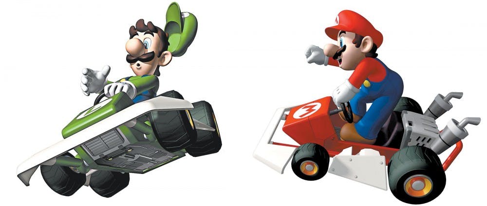 KRT PLUGGED IN STORY SLUGGED: GAMEPREORDERS KRT PHOTO (October 5) The Nintendo DS online service goes live in a couple of months, and the two lead games for the system - "Mario Kart DS" (pictured) and "Animal Crossing: Wild World" -- are sure to be popular. (gsb) 2005