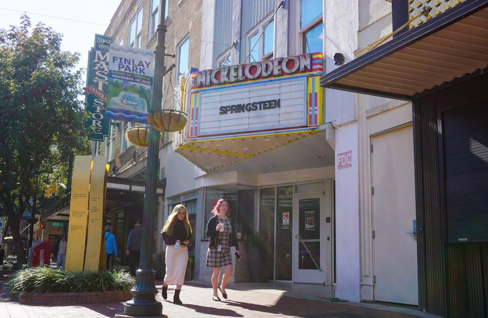 <p>People walking by The Nickelodeon Theater at 1607 Main Street on Nov. 3, 2025. The Nick will host the South Carolina Underground Film Festival from Nov. 7-9. The festival will showcase independent filmmakers' films with awards from various categories given out at the end.</p>