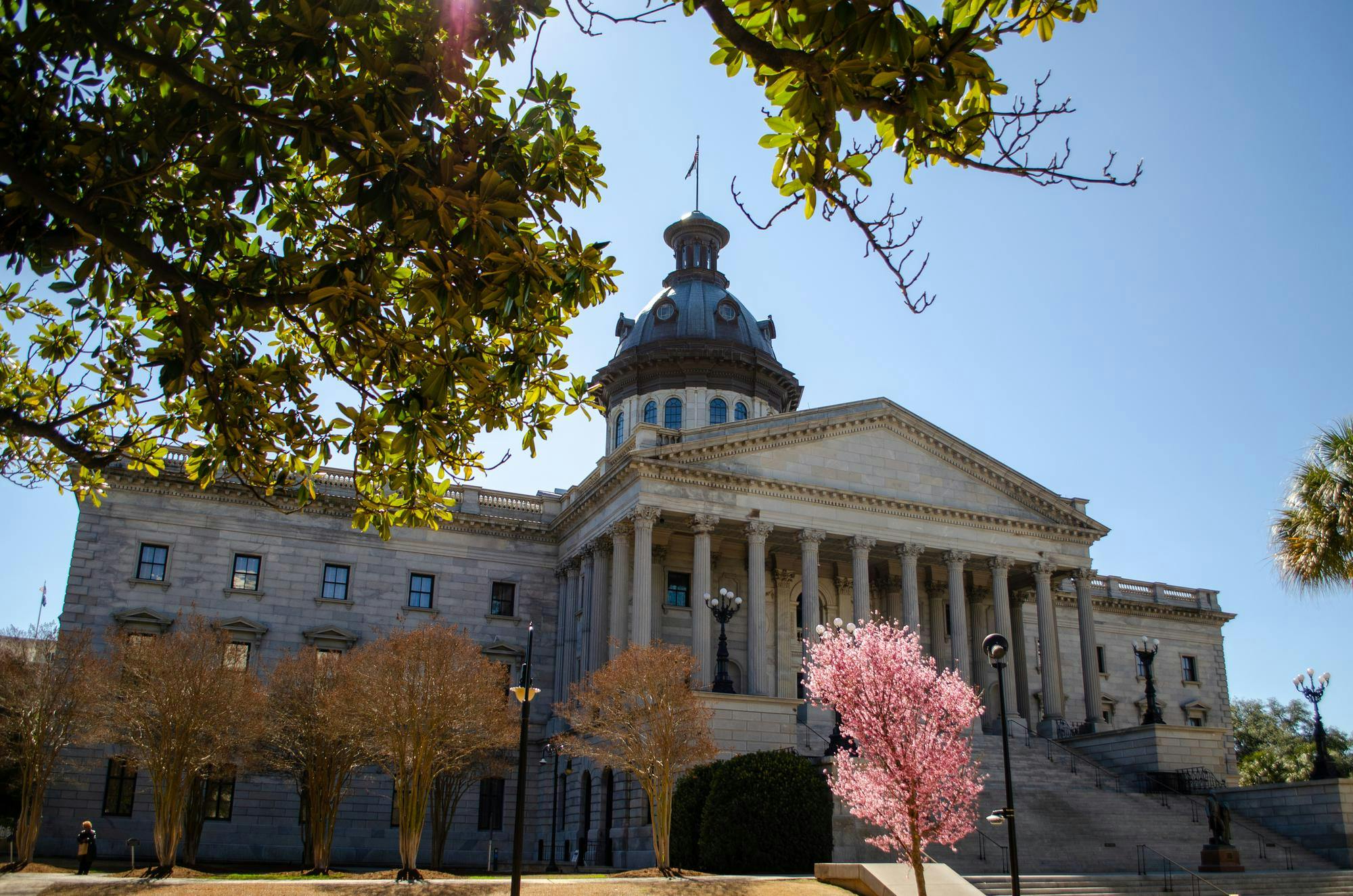 The South Carolina State House is seen on Feb. 23, 2026. Rep. Jim Clyburn started his career in politics in the early 1970s, when he moved to Columbia to work for then-governor John C. West.