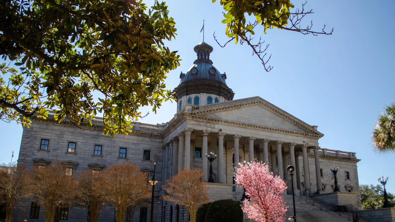 The South Carolina State House is seen on Feb. 23, 2026. Rep. Jim Clyburn started his career in politics in the early 1970s, when he moved to Columbia to work for then-governor John C. West.